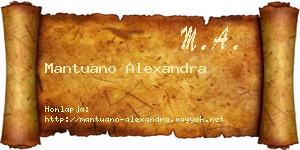 Mantuano Alexandra névjegykártya